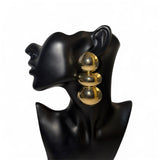 Triple Luxe Ball Earrings