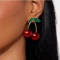 Sweet Cherry Drop Earrings
