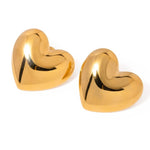 Lovely Heart Stud Earrings