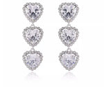 Glacier Heart Clip On Earrings